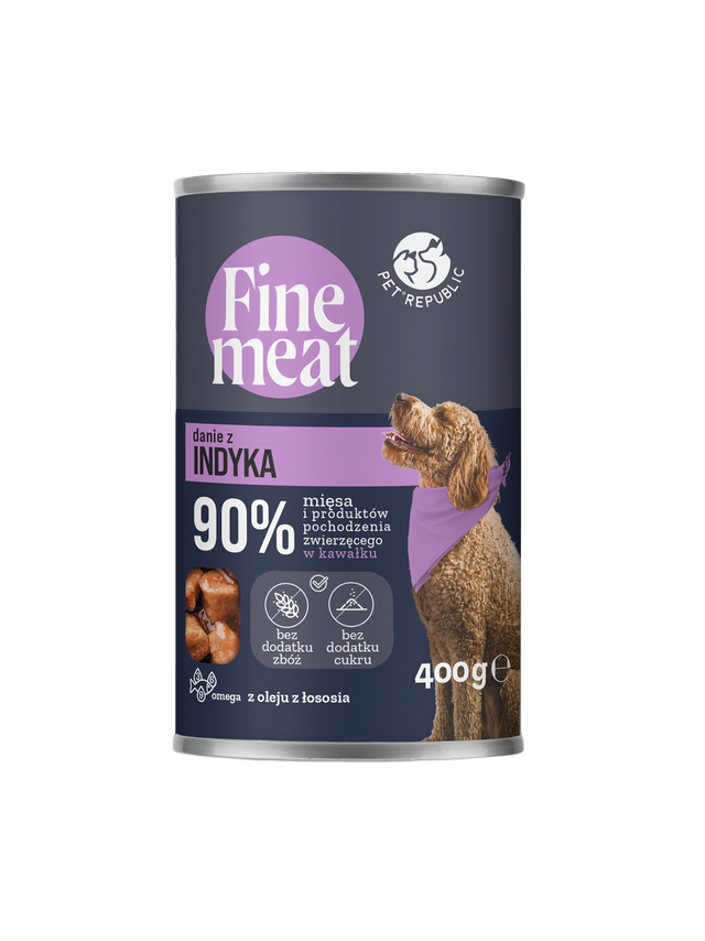 PetRepublic Fine Meat danie z indyka 400g dla psa
