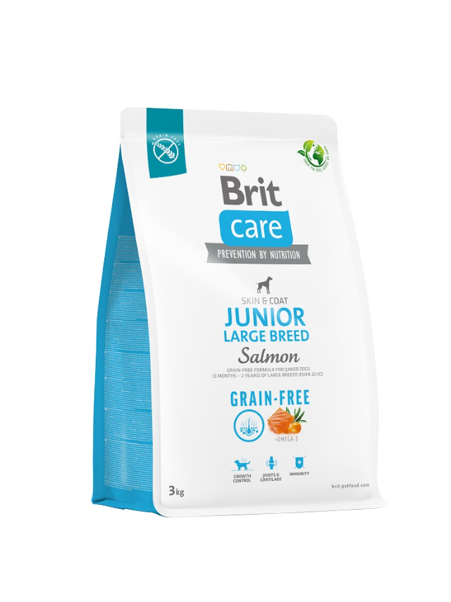 BRIT CARE Dog Grain-free Junior Large Breed Salmon 3kg