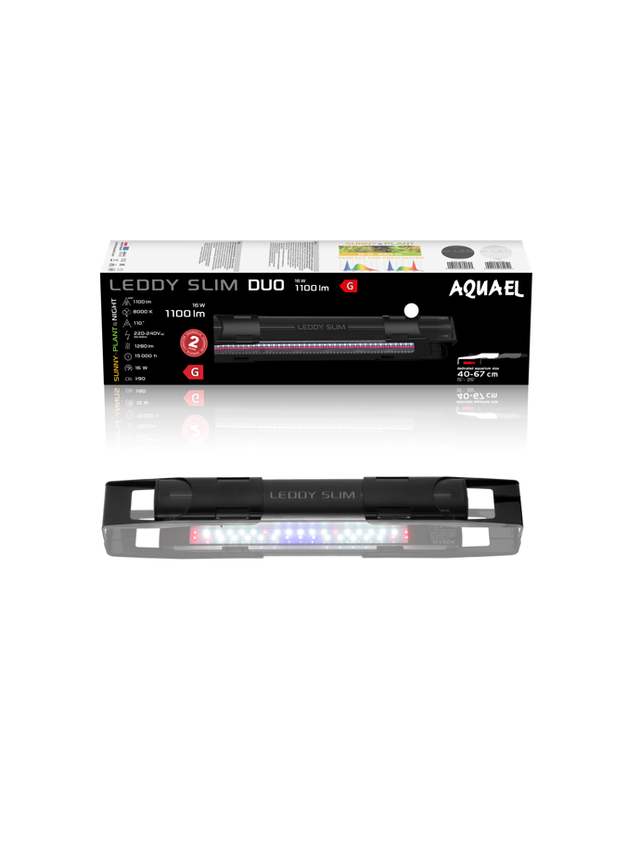 AQUAEL Leddy SlimDuo 16W Sunny Plant&Night czarne