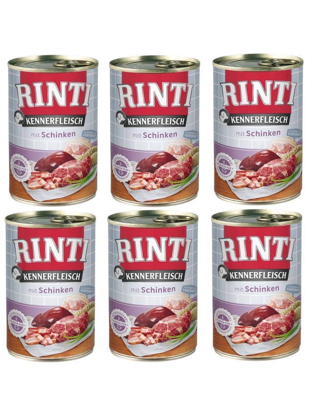 Rinti Kennerfleisch Schinken karma mokra dla psa - szynka 24x400g