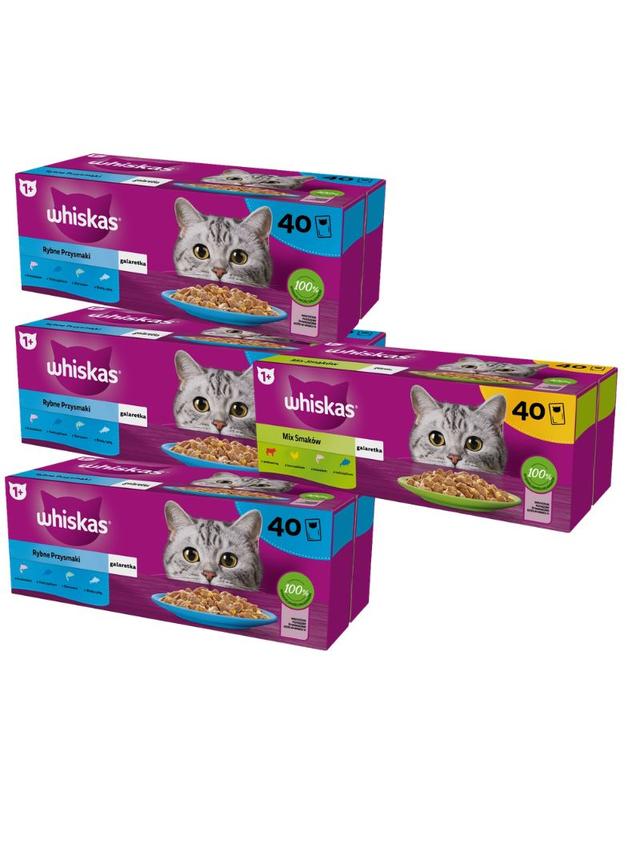 WHISKAS karma mokra dla kota Adult saszetki 160x85g mix smaków