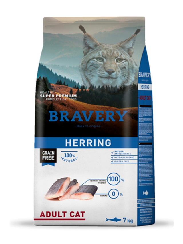 Bravery Cat Adult Herring (Śledź) 7kg