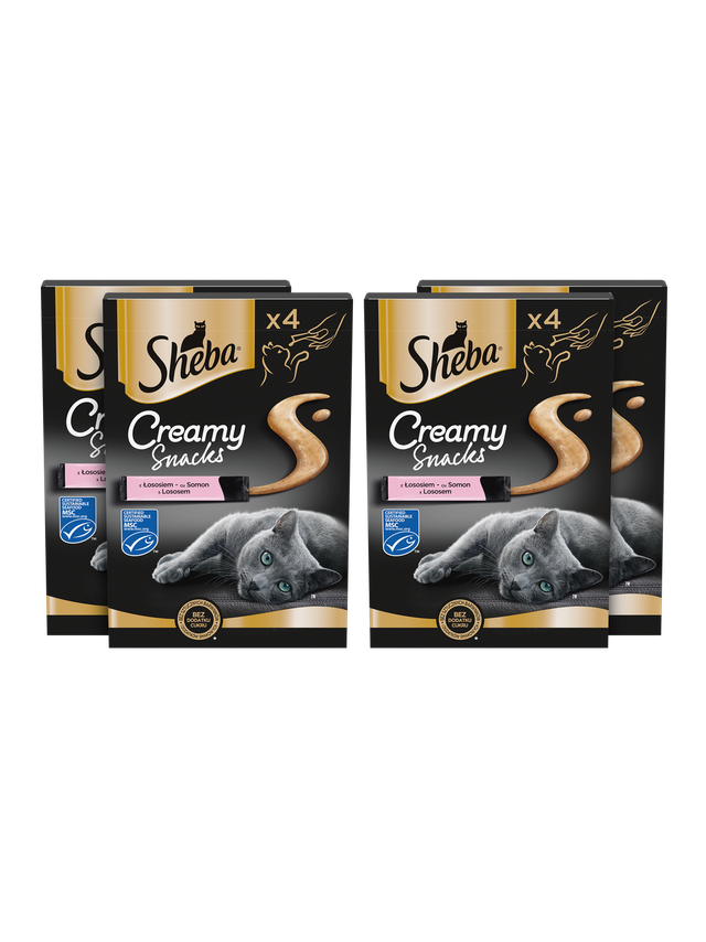 SHEBA Creamy Łosoś 11x (4x12g)