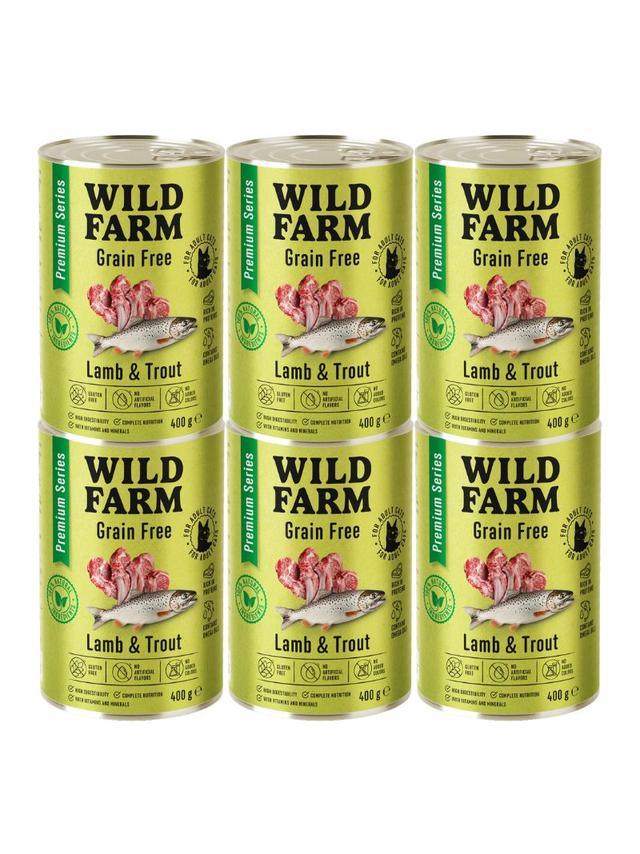 WILD FARM Premium Grain Free Lamb and Trout 6x400g  - bezzbożowa karma dla kota