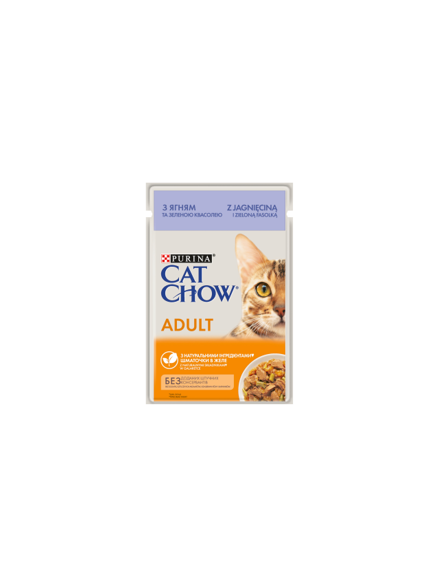 PURINA Cat Chow Adult Karma dla kotów z jagnięciną i zieloną fasolką w galaretce 85g