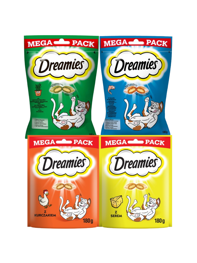 DREAMIES Mega Pack 4x180g - przysmak dla kota Mix Smaków