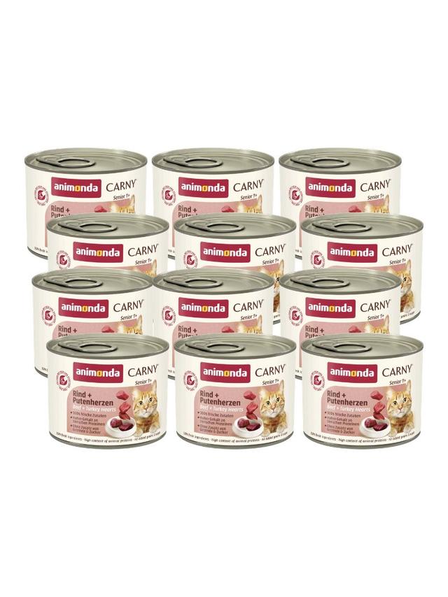 ANIMONDA Cat Carny Senior smak: wołowina i serca indyka 12 x 200g