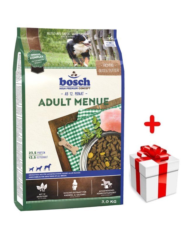 Bosch Adult Menue 3kg + niespodzianka dla psa GRATIS