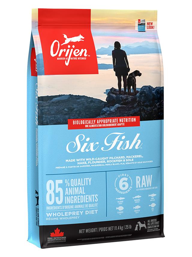 ORIJEN Six Fish Dog 11,4kg + niespodzianka dla psa GRATIS!