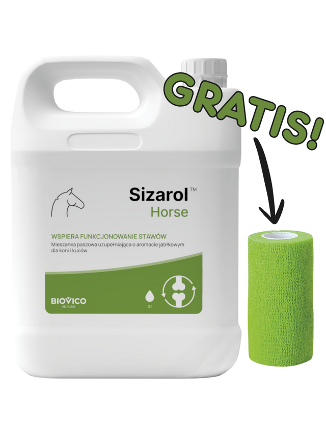 BIOVICO Sizarol  Horse 2L+ GRATIS Kerbl Samoprzylepny bandaż EquiLastic 7,5 cm!