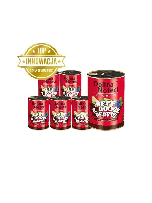 DOLINA NOTECI PREMIUM SUPERFOOD wołowina z sercami z gęsi 6x800g