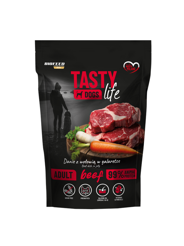 Tasty Dogs Life Danie z wołowiną w galaretce 500g