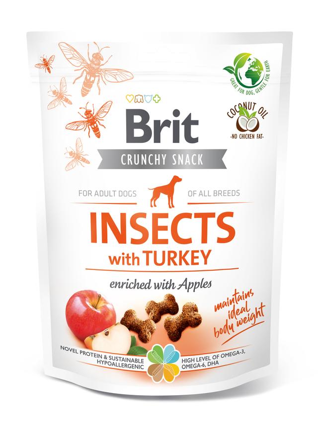 BRIT CARE Dog Crunchy Cracker Insects rich in Turkey 200g