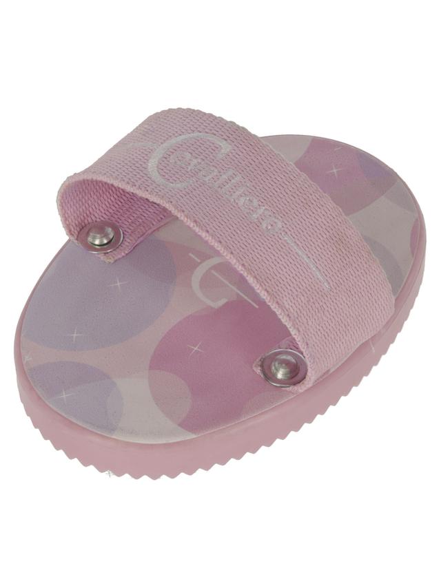 Covalliero Kids Zgrzebło dla konia Lilli Starlight, ze szlufką, różowy, 13 cm