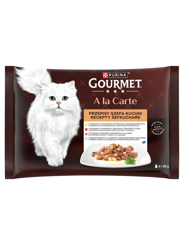 Gourmet A la Carte Karma dla dorosłych kotów przepisy szefa kuchni 340g (4x85g)