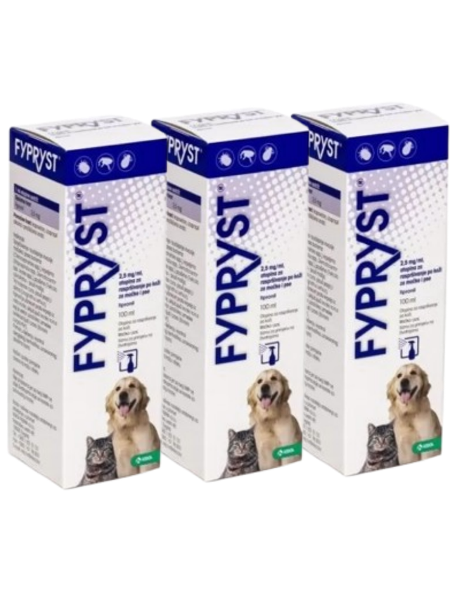 KRKA Fypryst Spray dla psa i kota 3x100ml