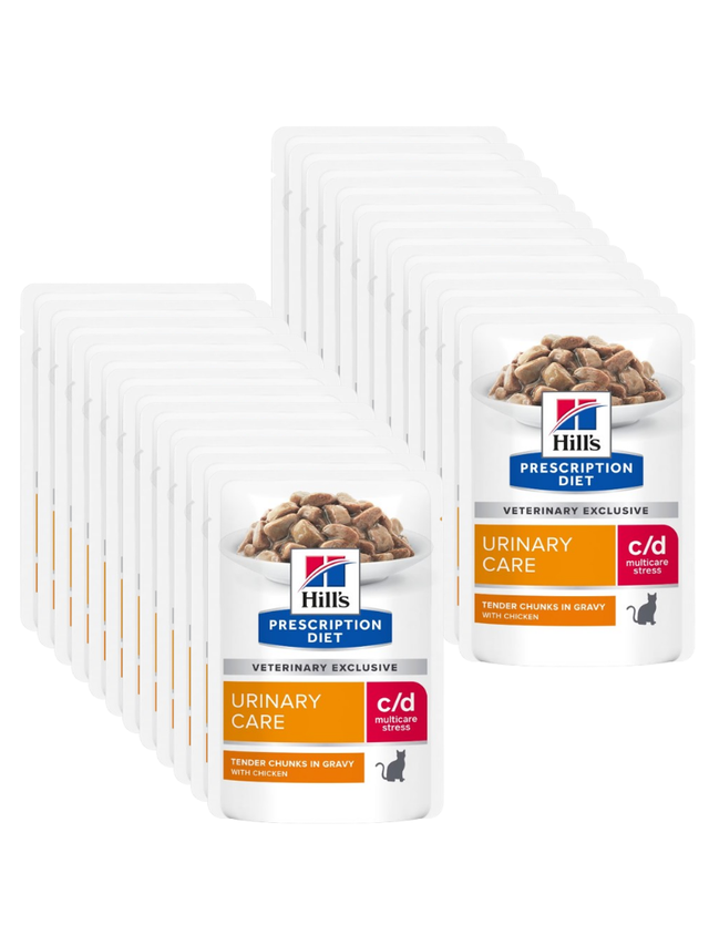 HILL'S PD Prescription Diet Feline c/d Urinary Stress Kurczak 24x85g saszetka