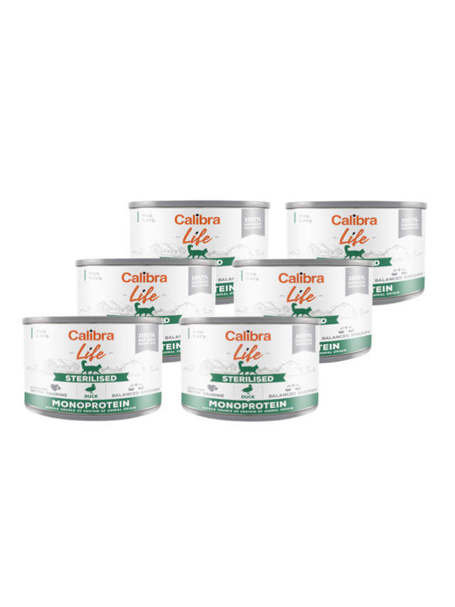 CALIBRA Cat Life Sterilised Duck 6x200g