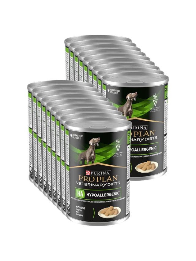 PRO PLAN Veterinary Diets HA Hypoallergenic Karma mokra dla psa mus 18x400g