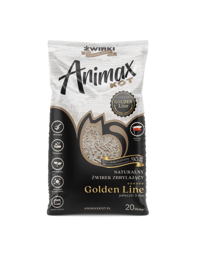 AnimaxKot Golden Line 3mm – Żwirek Zbrylający z Peletką 3mm 20l