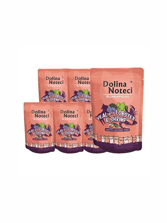 DOLINA NOTECI Superfood cielęcina z homarem i krewetkami saszetka 10x85g