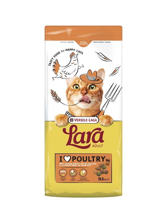 VERSELE-LAGA Lara  Adult Turkey & Chicken 12,5kg - karma dla kotów dorosłych z indykiem i kurczakiem