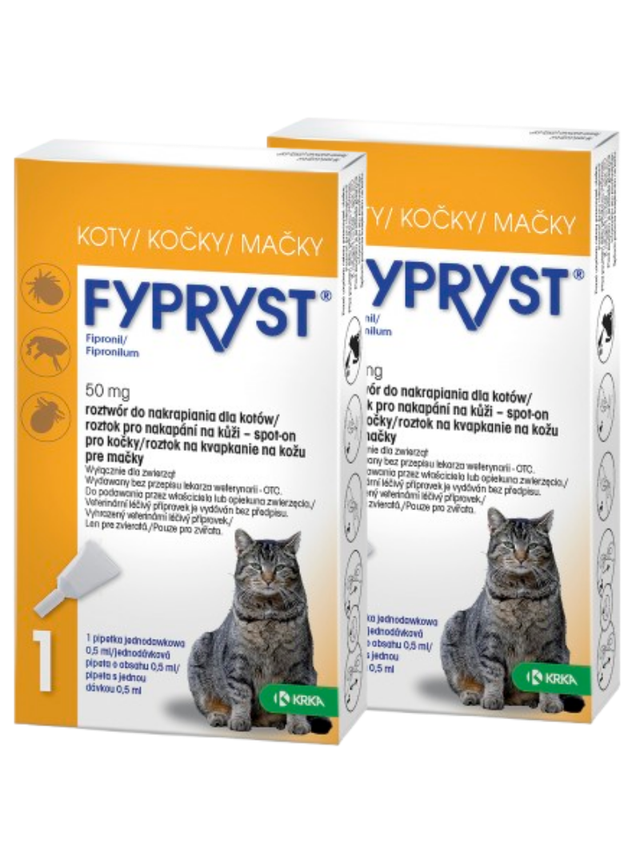 KRKA Fypryst Spot On Kot 50mg/0,5ml 2szt