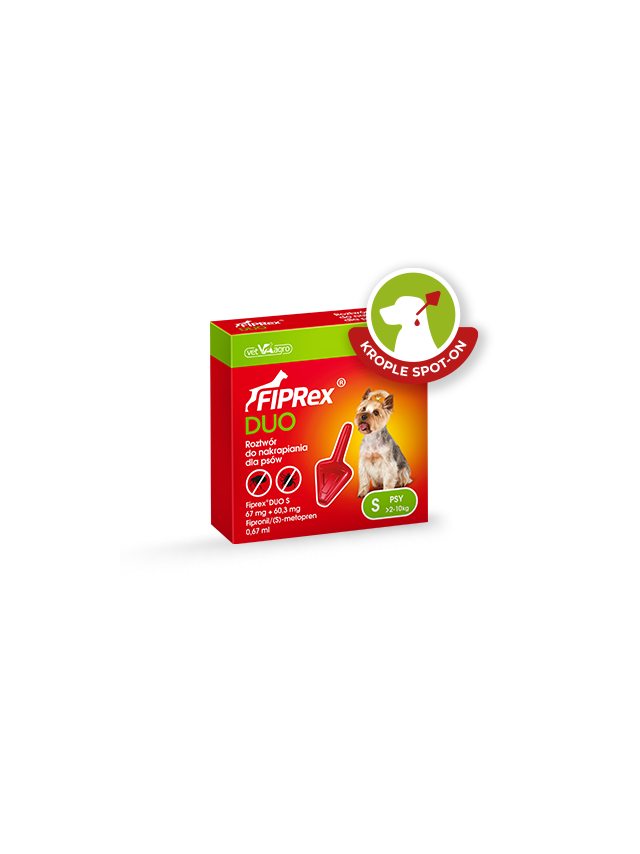 FIPREX DUO S 67 mg + 60,3 mg roztwór do nakrapiania dla psów