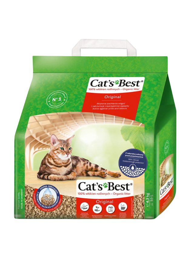 JRS Cats Best Eko Plus - Żwirek Drewniany Zbrylający 10l / 4,3kg