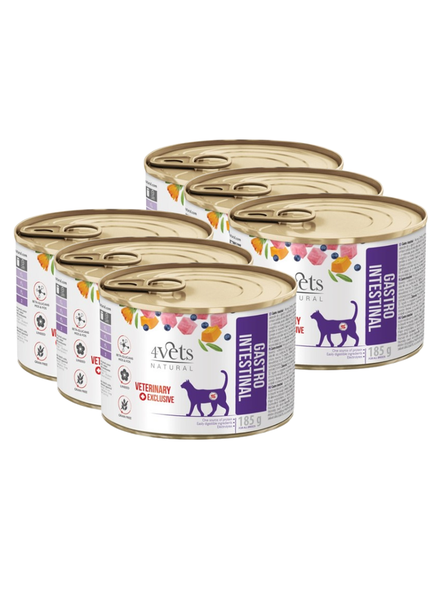 4Vets dla kotów Gastro Intestinal  6x185g