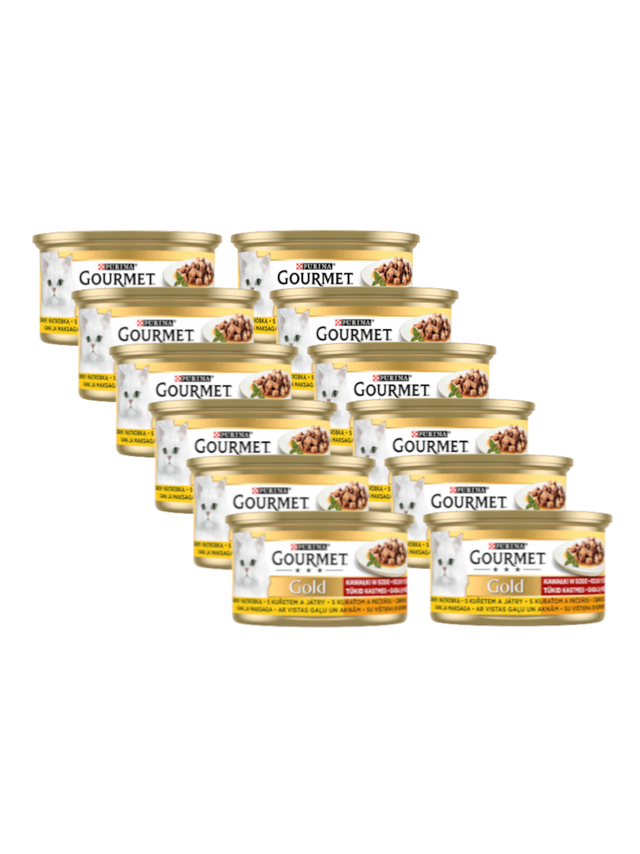 Purina Gourmet Gold kurczak/ wątróbka w sosie 12x85g