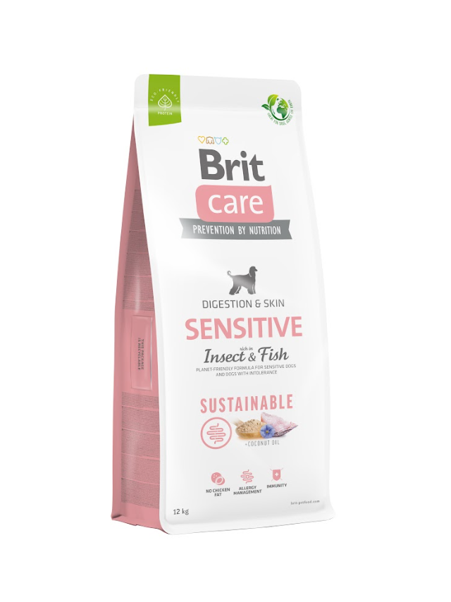 BRIT CARE Sustainable Sensitive Insect & Fish 12kg / Opakowanie uszkodzone (8683,9318,9394) !!!