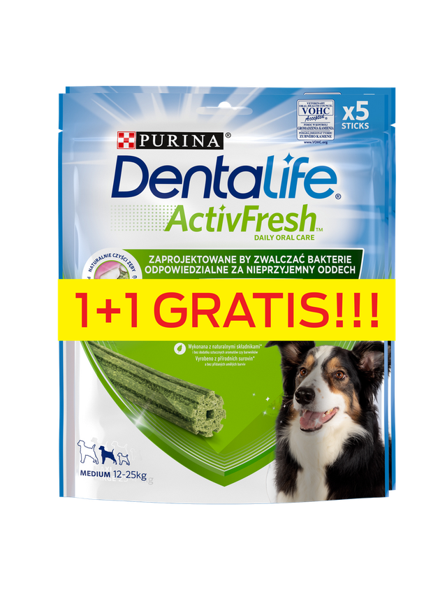Purina Dentalife Activefresh Medium 115g+115g GRATIS