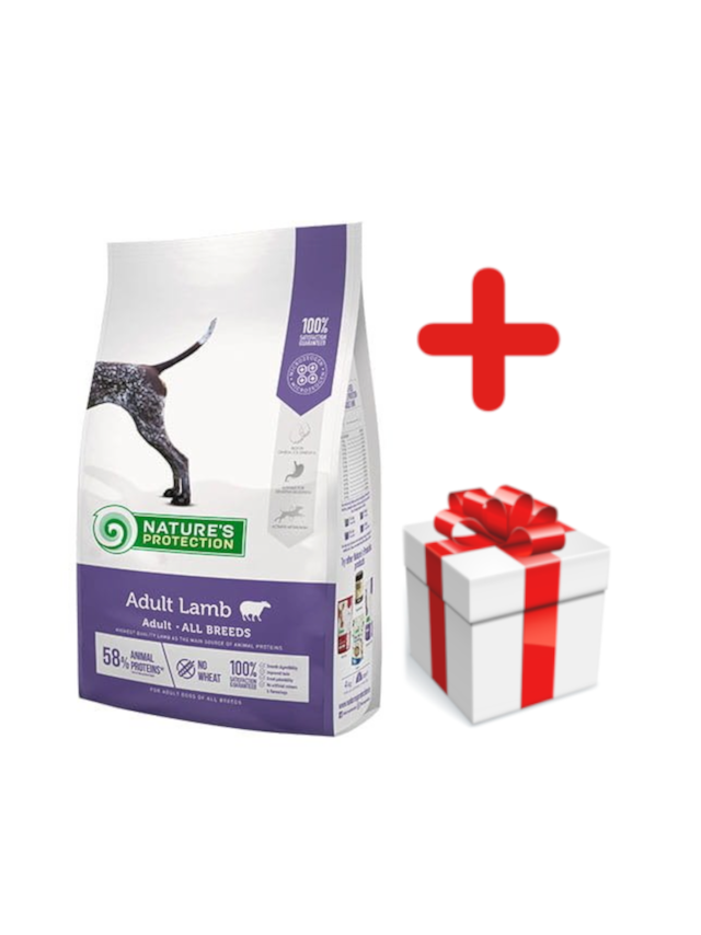 NATURES PROTECTION Lamb Adult 12kg + NIESPODZIANKA DLA PSA GRATIS