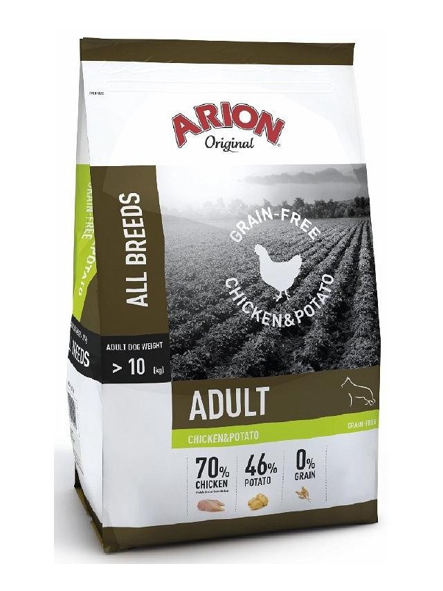 Arion Original Grain Free Chicken&Potato sucha karma dla psa dorosłego 12kg/Opakowanie uszkodzone (6809) !!!