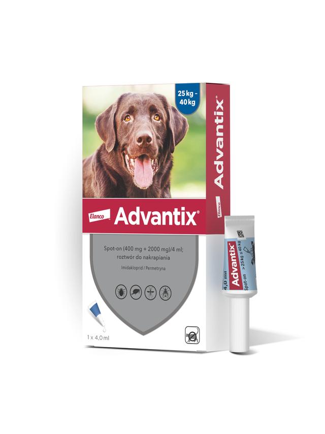Advantix - dla psów 25-40kg (pipeta 4ml)