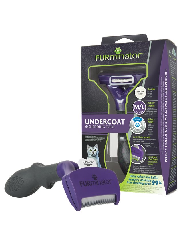 FURMINATOR dla kotów krótkowłosych - Large + Zabawka dla kota GRATIS!