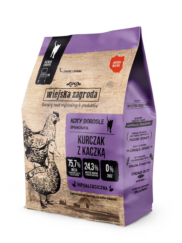 Wiejska Zagroda Kurczak z kaczką dla kota 400g