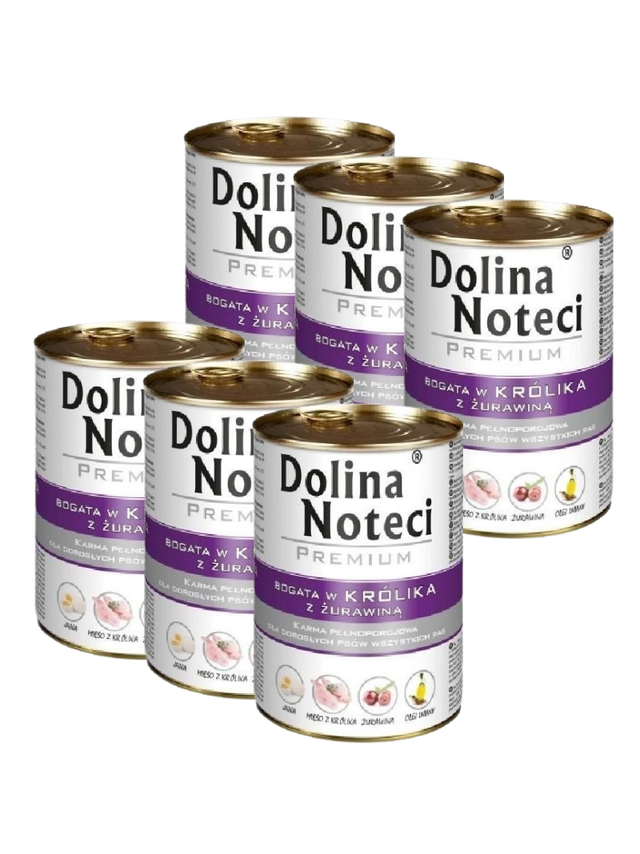 Dolina Noteci Premium Królik z żurawiną 6x400g