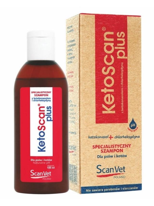 SCANVET Ketoscan plus 100ml (ketokonazol+chlorheksysyna)