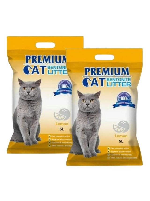 Premium Cat Żwirek Bentonitowy Zbrylający - Cytrynowy dla kota 2x5L