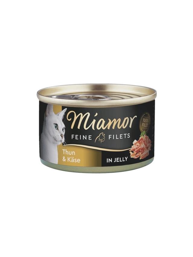 Miamor Feine Filets w galaretce - mokra karma dla kota z tuńczykiem i serem 100g puszka