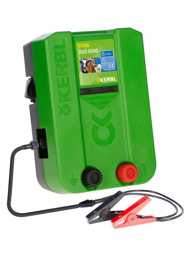 KERBL Elektryzator uniwersalny TITAN DUO 6500, na dziki, dla koni, bydła, owiec i kóz, 6,5 J
