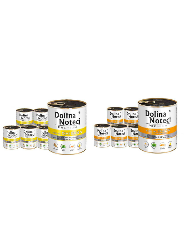 Dolina Noteci PREMIUM bogata w kurczaka i kaczkę z dynią 24x800g