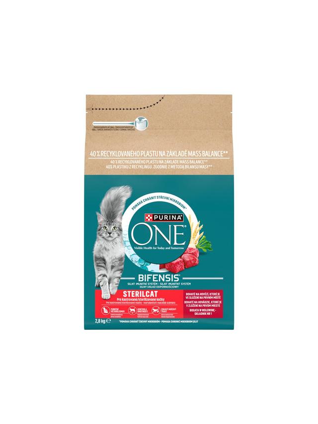 Purina One Cat Sterilcat Karma z wołowiną dla kota 2,8kg