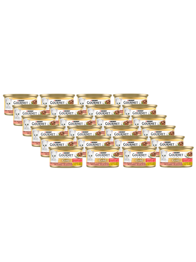 Purina Gourmet Gold łosoś/ kurczak w sosie 24x85g
