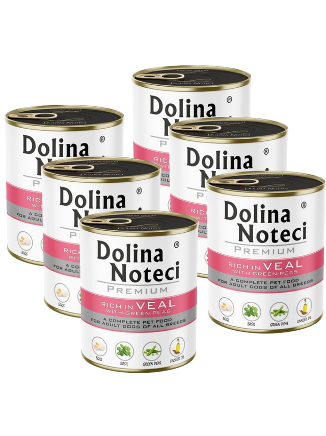 Dolina Noteci PREMIUM bogata w cielęcinę z zielonym groszkiem 6x800g