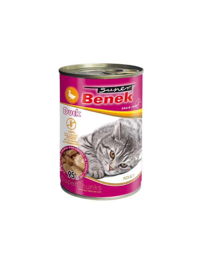Super Benek KOT bezzbożowe kąski z kaczką w sosie 415g
