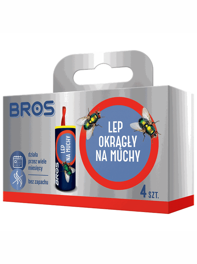 BROS Lep okrągły na muchy 4szt.