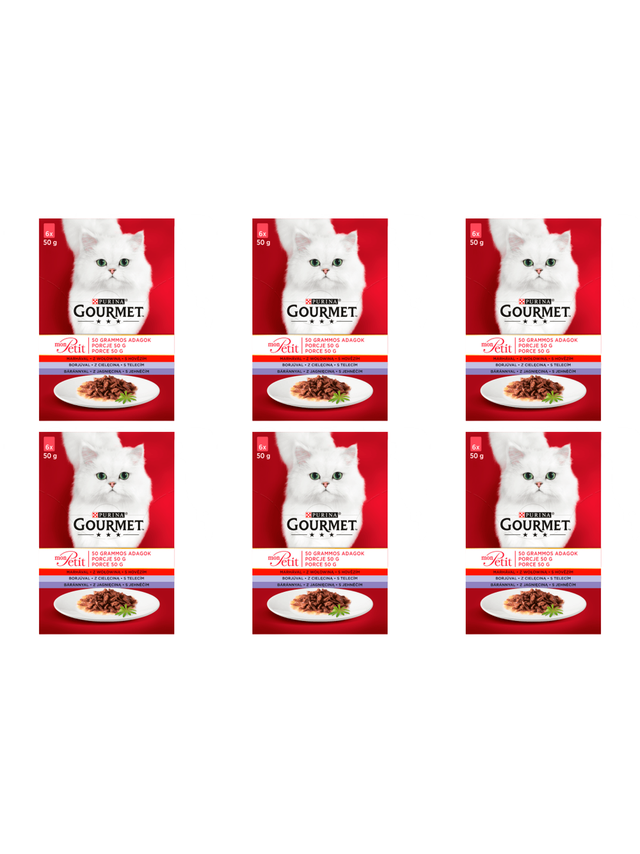 GOURMET mon Petit Pokarm dla kotów - MIX Mięsny 72x50g